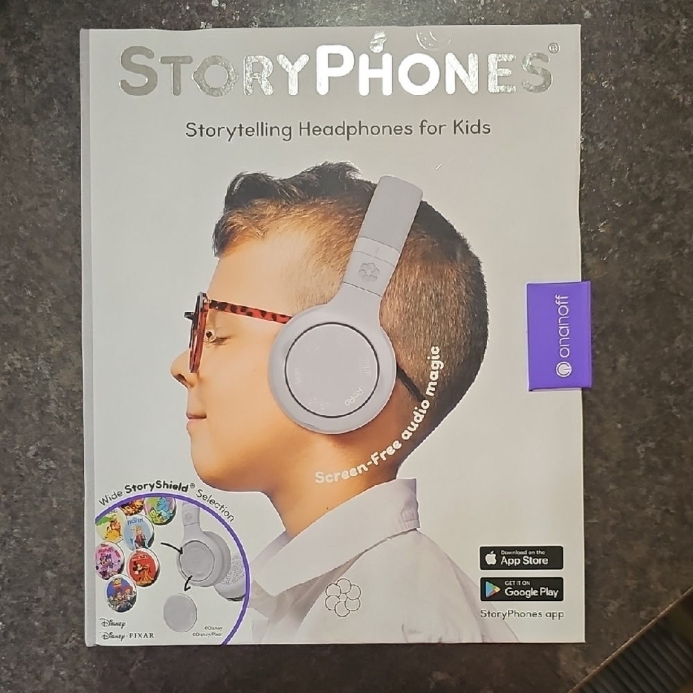 Gray Storytelling Headphones for Kids